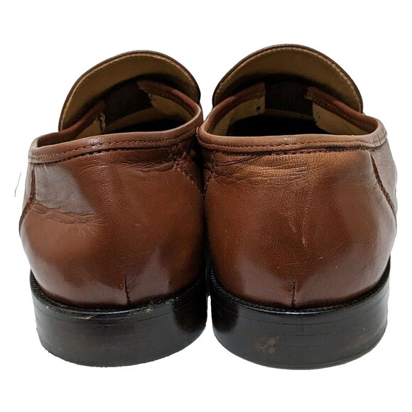 Linea Uomo Di Mario Loafers US 12 EU 45 Cognac Italy Worn Gently - Picture 4 of 11